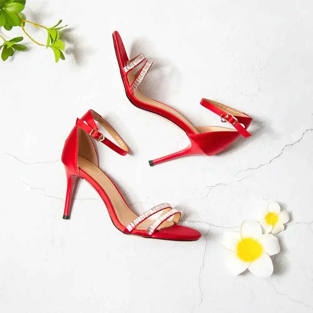 Red High Heels Pointed Toe